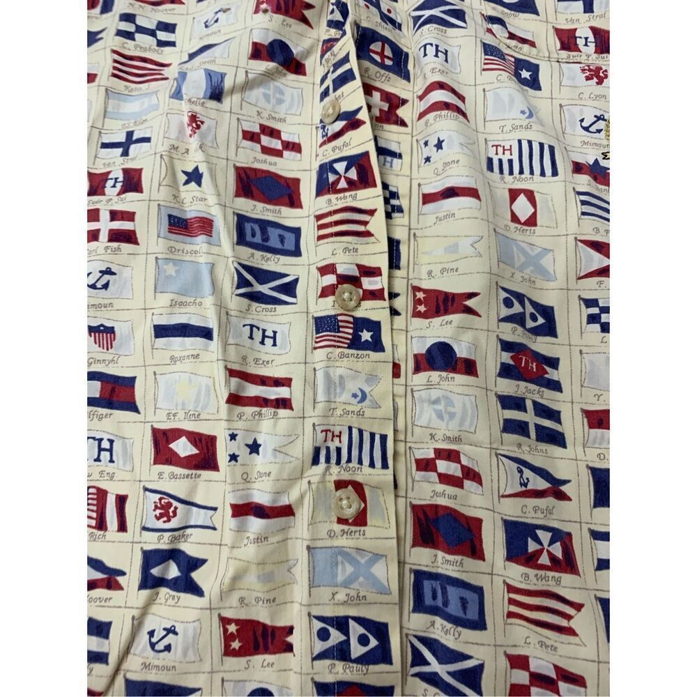 Vintage Flag Patterned Button Down Top - image 3